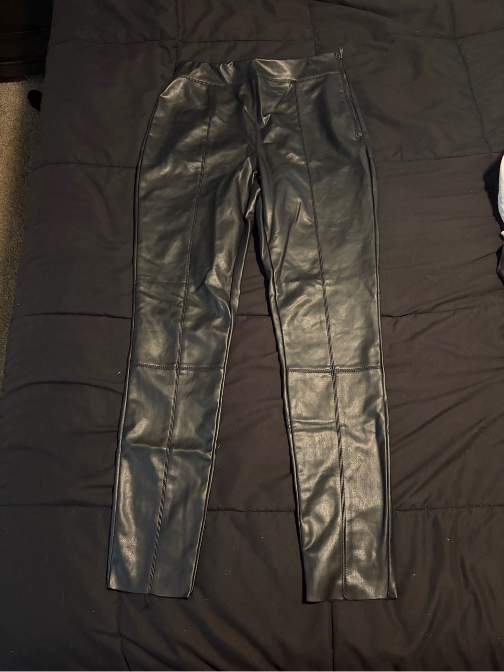 Topshop Black Faux Leather Leggings
